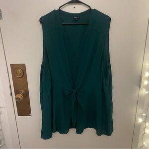 Torrid Dark Green Sleeveless Blouse